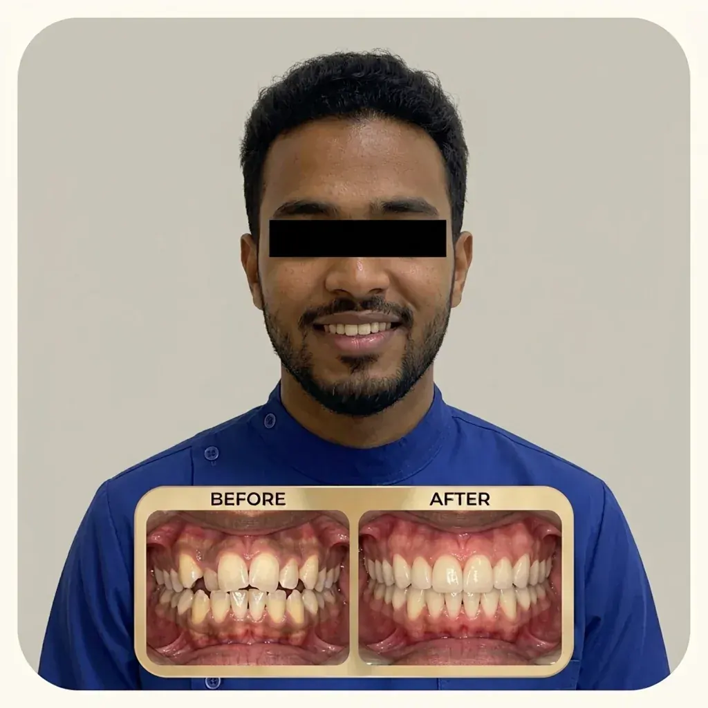 Invisible aligner smile transformation at Sai Dental Studio
