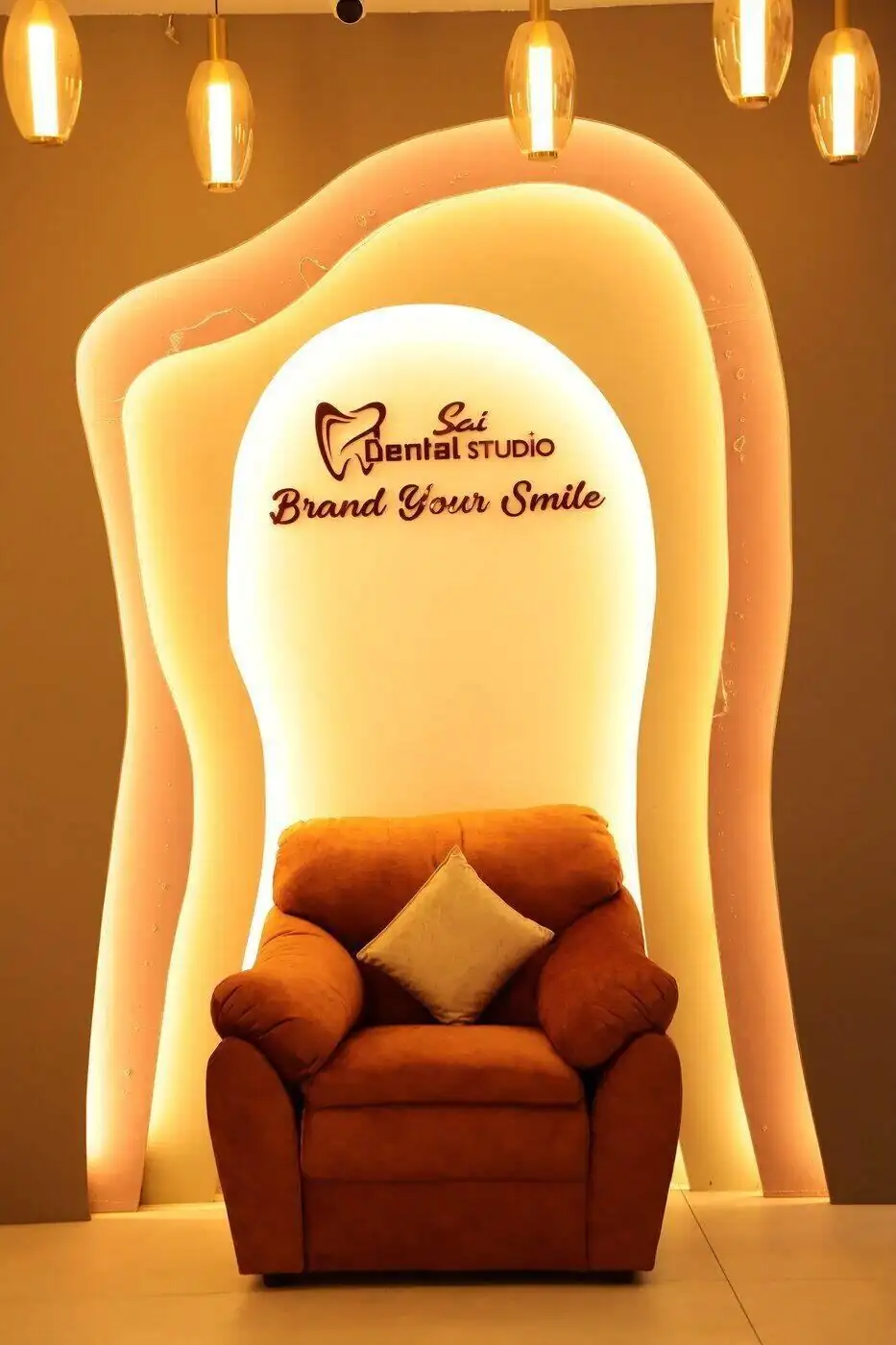 Brand Your Smile photo corner at Sai Dental Studio